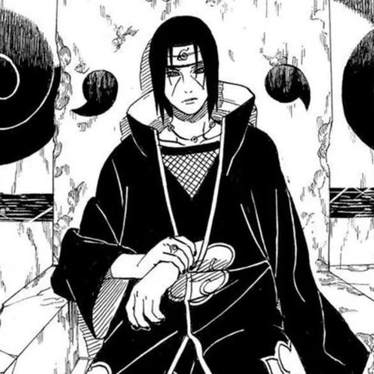itachi pfp black and white